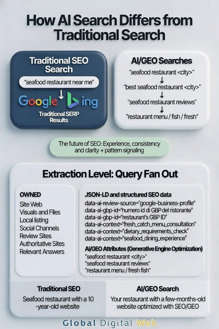 AI Search VS SEO Traditional Search - Query Fan Out AI Search VS SEO Traditional Search - Query Fan Out